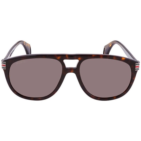 💃🕺HOST PICK🕺💃Gucci Web Logo Aviators in Havana Brown